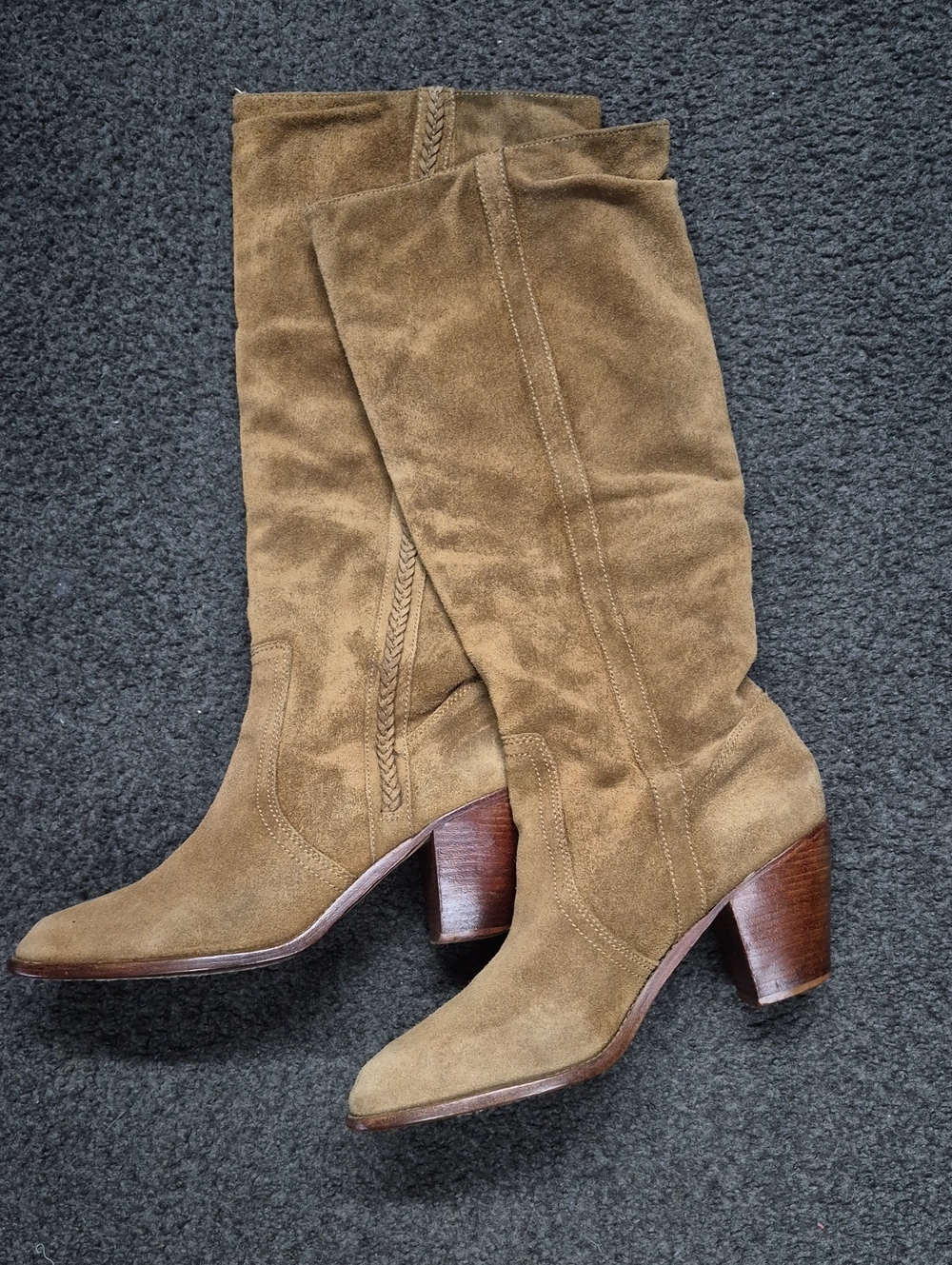 MICHAEL Michael Kors Tan Suede Knee-High Boots Womens Size 9